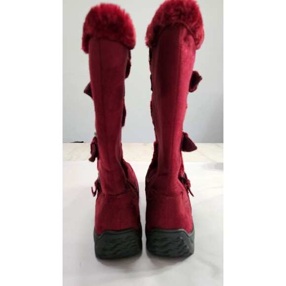 Forever Red Round Toe Buckle Closures Slip On Women's Snow Boots Size 8.5 - Picture 3 of 7